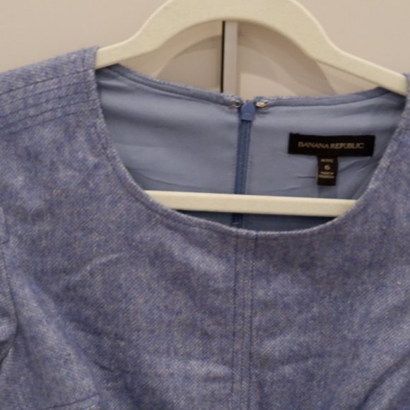 Banana Republic Blue Wool Dress 6P - Picture 7 of 7